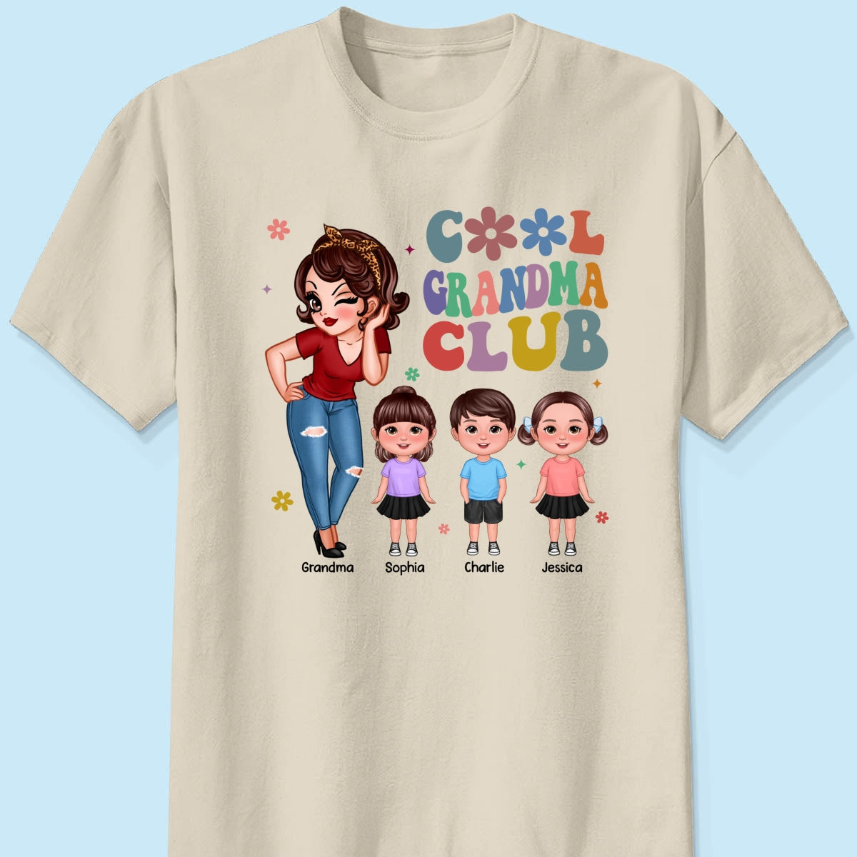 Cool Grandma Club Personalized Shirt, Gift For Grandma