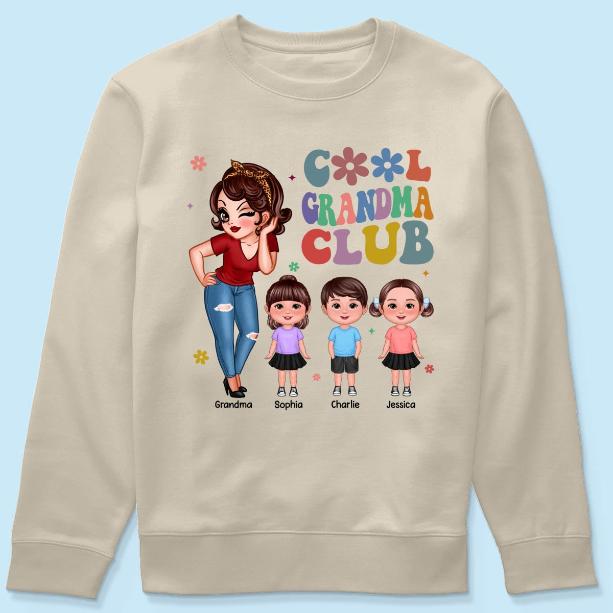 Cool Grandma Club Personalized Shirt, Gift For Grandma
