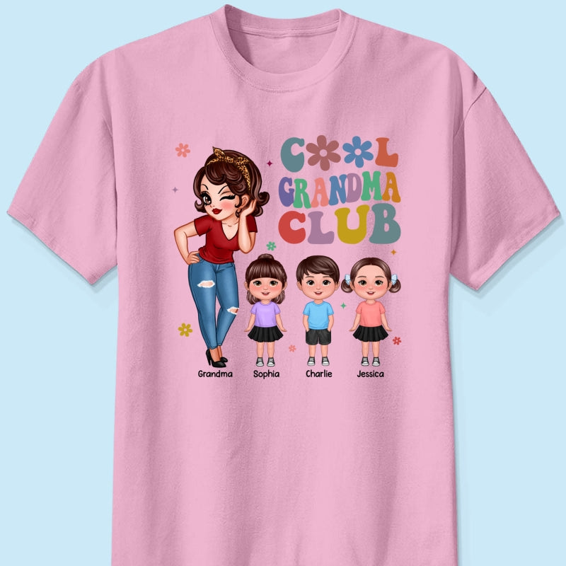 Cool Grandma Club Personalized Shirt, Gift For Grandma