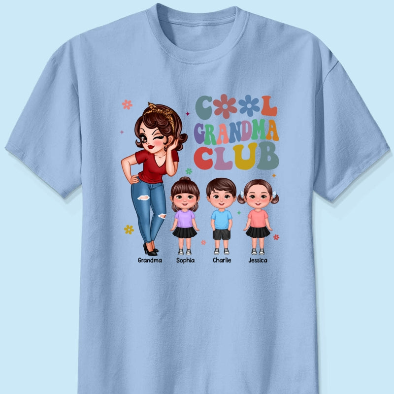 Cool Grandma Club Personalized Shirt, Gift For Grandma