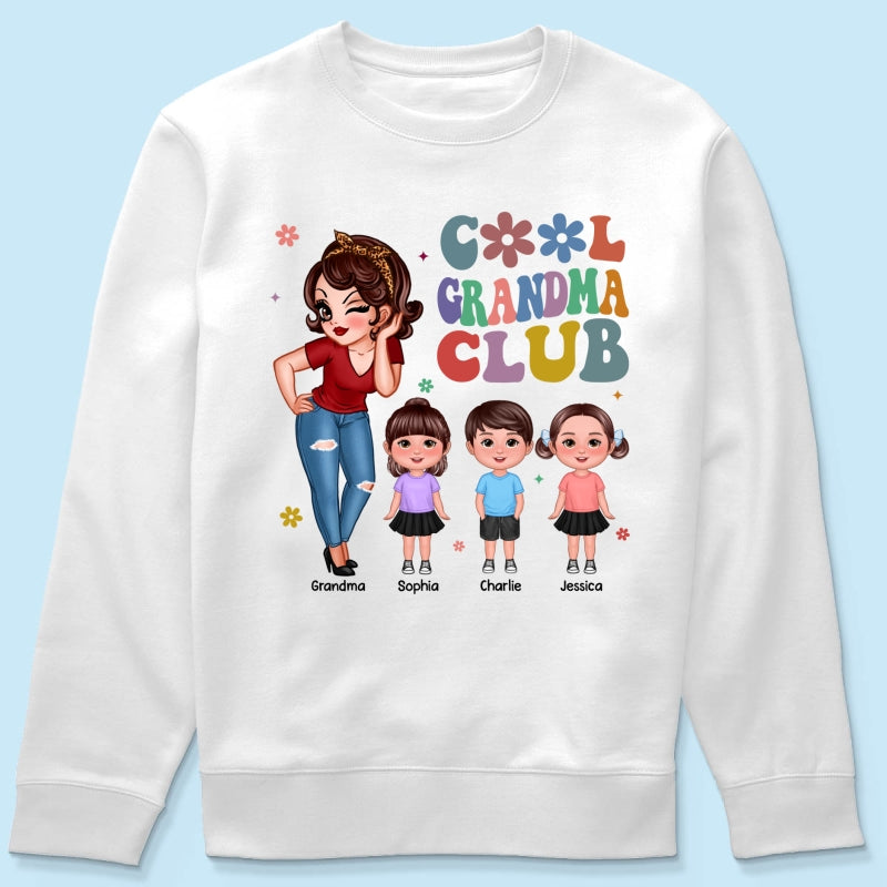 Cool Grandma Club Personalized Shirt, Gift For Grandma