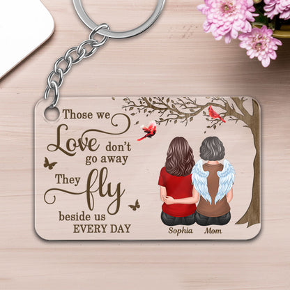 Those We Love Don‘t Go Away Memorial Gift for Mom Grandma Personalized Acylic Keychain
