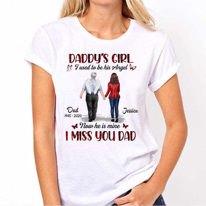 Daddy‘s Girl Dad & Girl Walking Memorial Personalized Shirt