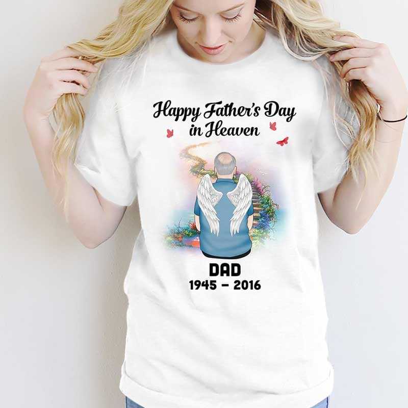 Father‘s Day In Heaven Memorial Personalized Shirt