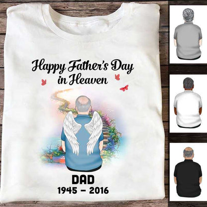 Father‘s Day In Heaven Memorial Personalized Shirt
