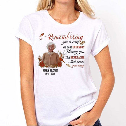 Missing You Is Heartache Cardinal Photo Memorial Personalized Shirt
