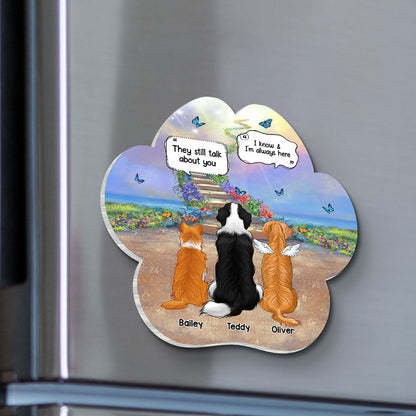 Pet Memorial I Miss You Back View Personalized Acrylic Fridge Magnet, Memorial Gift, Remembrance Gift For Dog Lover