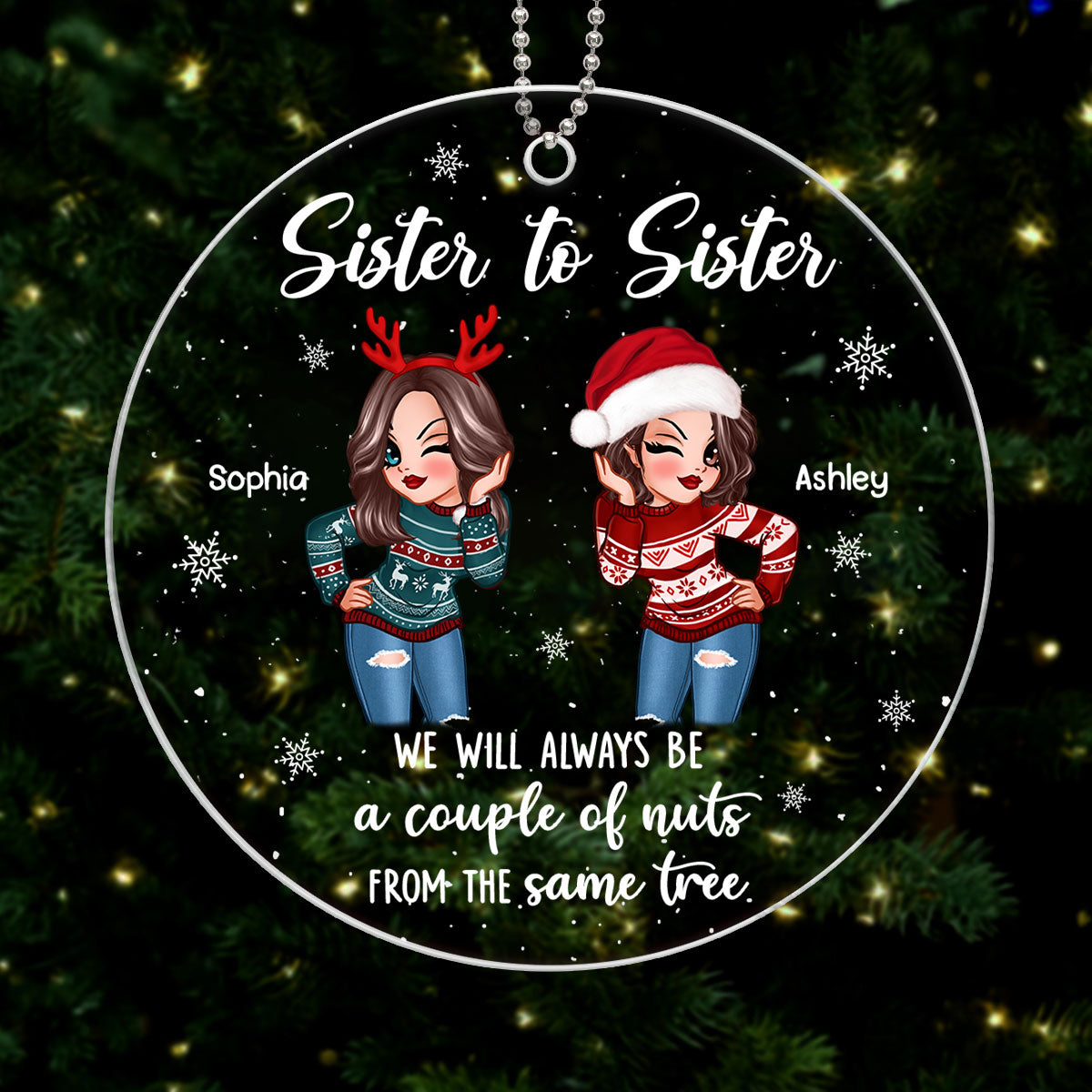 Couple Of Nuts Sisters Best Friend Gift Personalized Acrylic Ornament