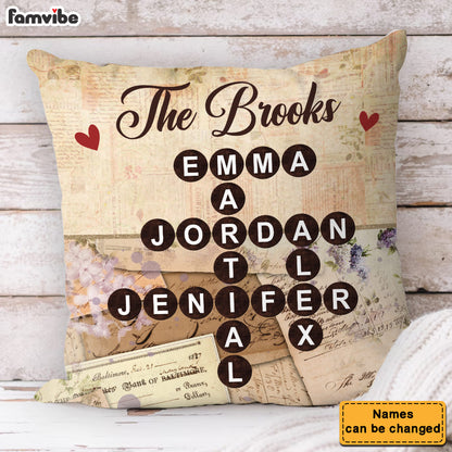 Personalized Crossword Name Gift For Family Decor Pillow 36427 Mockup 3