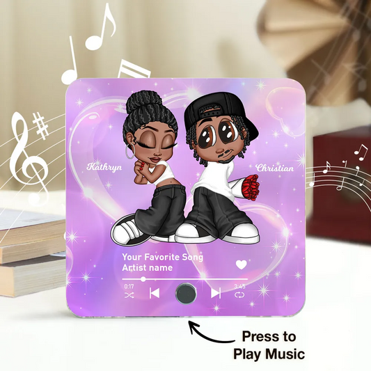 Y2K Couple Custom Music Fridge Magnet, Trendy 2025 Gift For him & for her, Anniversary, Birthday, Just Because Gift
