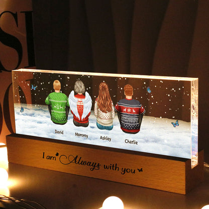 Always With You Memorial Butterfly Sky Personalized LED Night Light, Sympathy Gift For Loved Ones