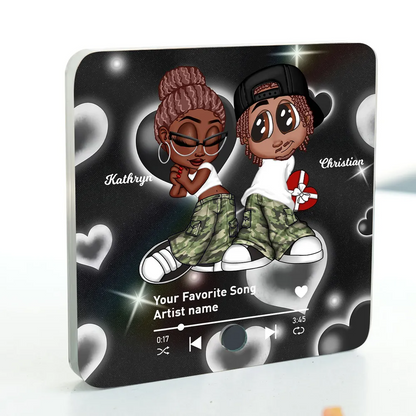 Y2K Couple Custom Music Fridge Magnet, Trendy 2025 Gift For him & for her, Anniversary, Birthday, Just Because Gift