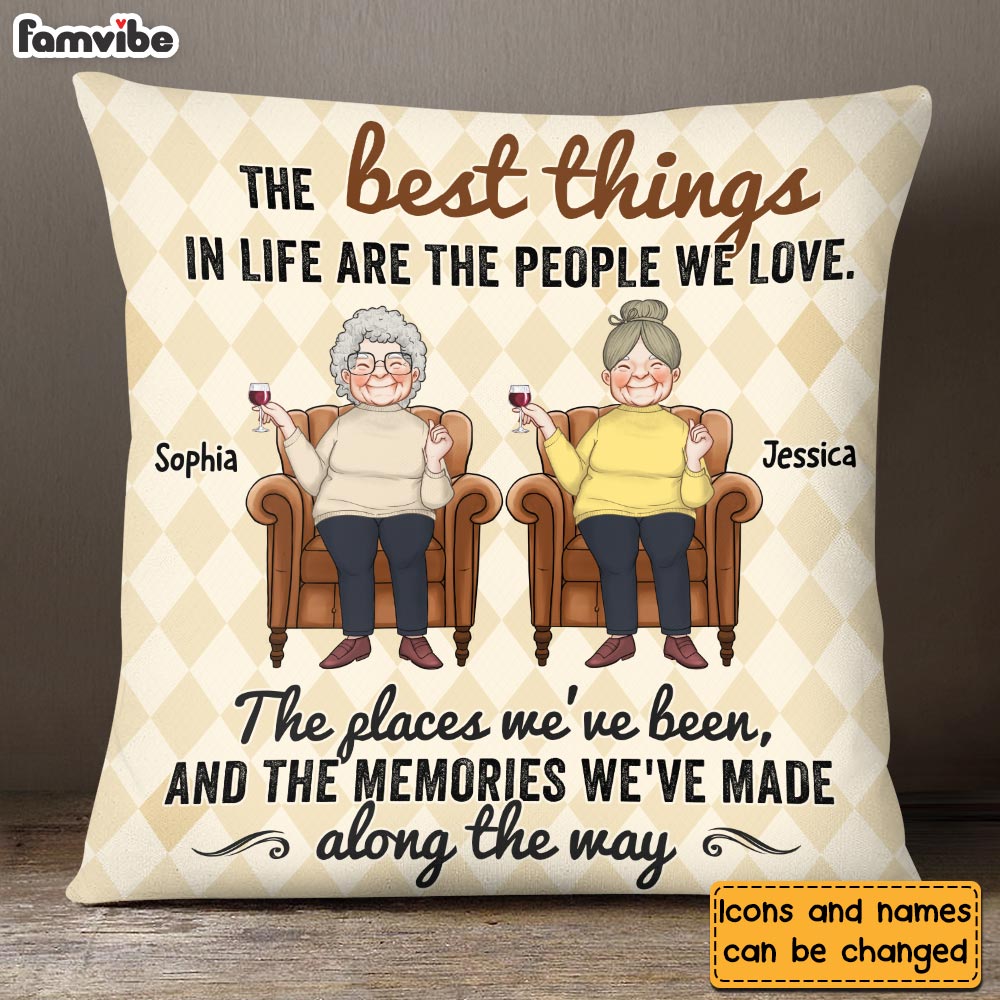 Personalized Gift For Friends The Best Thing In Life Pillow 36766 Mockup 2