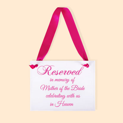 Personalised Multicolor Memorial Seat Sign with Name Memorial Wedding Gift for Family Friend