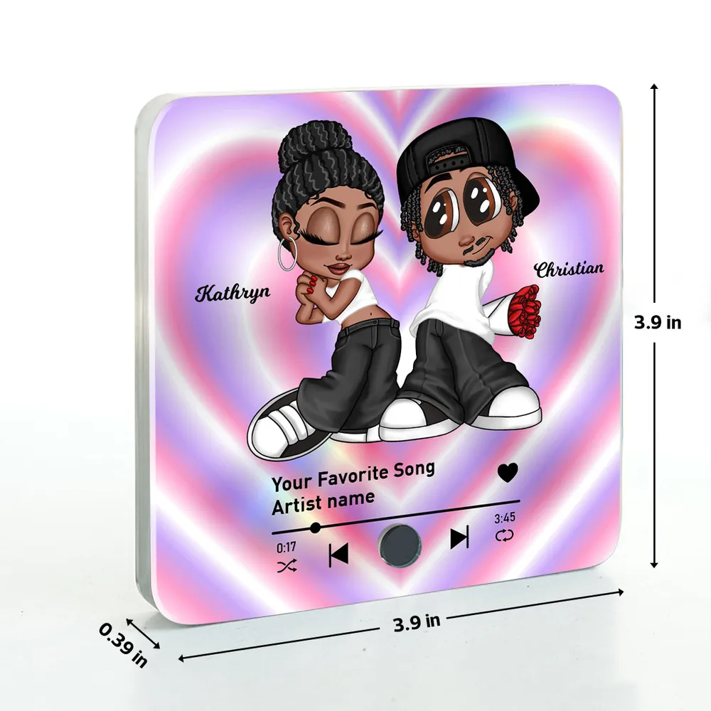 Y2K Couple Custom Music Fridge Magnet, Trendy 2025 Gift For him & for her, Anniversary, Birthday, Just Because Gift