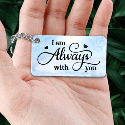Heaven Cloud Stairs Family Memorial Gift Remembrance Sympathy Keepsake Personalized Acrylic Keychain
