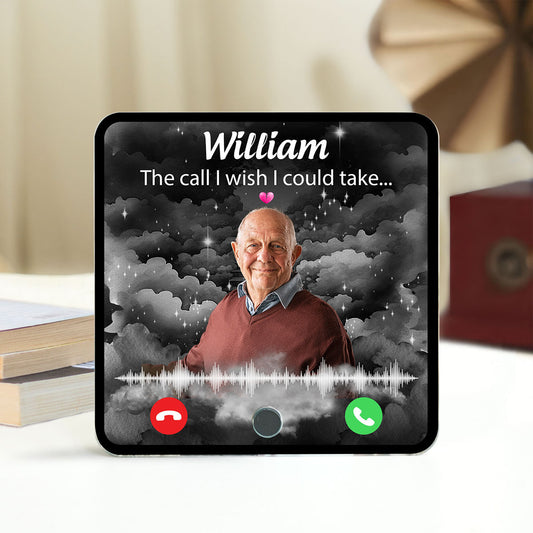 The Call I Wish I Could Take Memorial Voice Message Remembrance Keepsake Photo Inserted Personalized Music Fridge Magnet