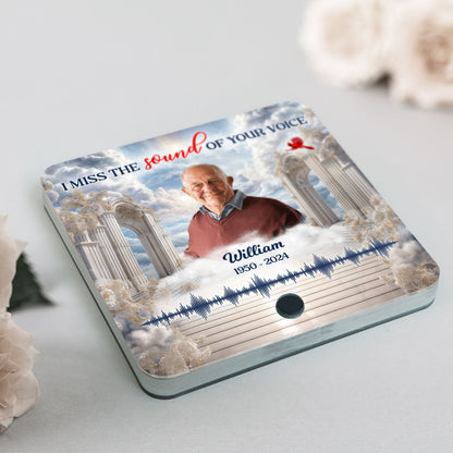 Heaven Gate Custom Photo Voice Message Personalized Music Fridge Magnet, Memorial Keepsake, Remembrance Gift