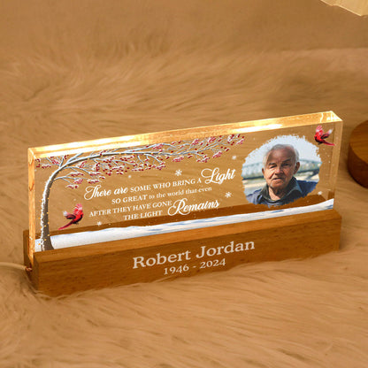 There Are Some Who Bring A Light So Great To The World Personalized Acrylic Block LED Night Light, Memorial Gift, Sympathy Gift for Loss of Loved One