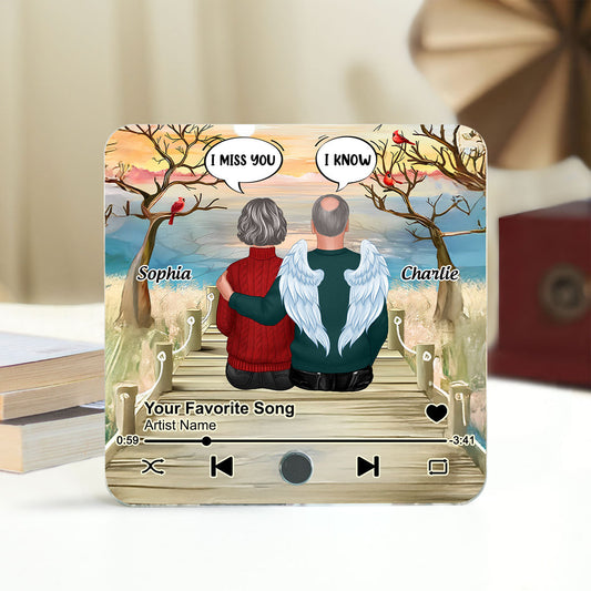 Family Together Conversation Memorial Personalized Music Fridge Magnet, Heartwarming Sympathy Gift, Remembrance Gift