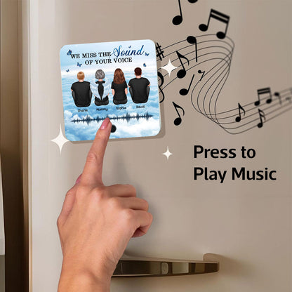 Miss The Sound Of Your Voice Memorial Voice Message Remembrance Keepsake Personalized Music Fridge Magnet
