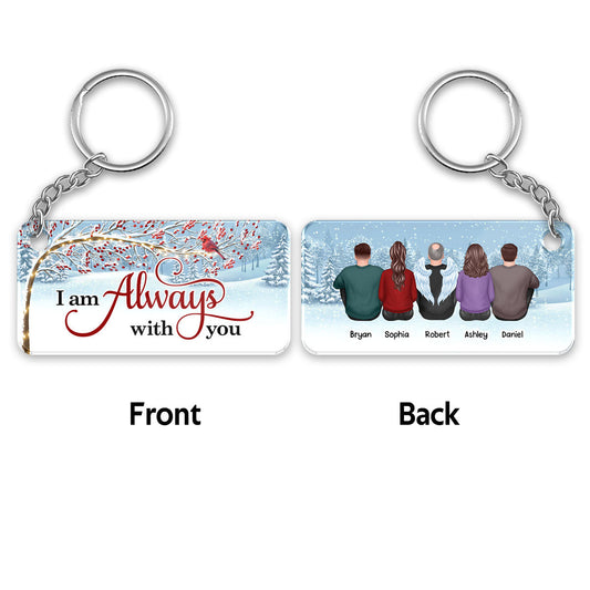 Berry Tree Always With You Whole Family Memorial Remembrance Gift Personalized Acrylic Keychain