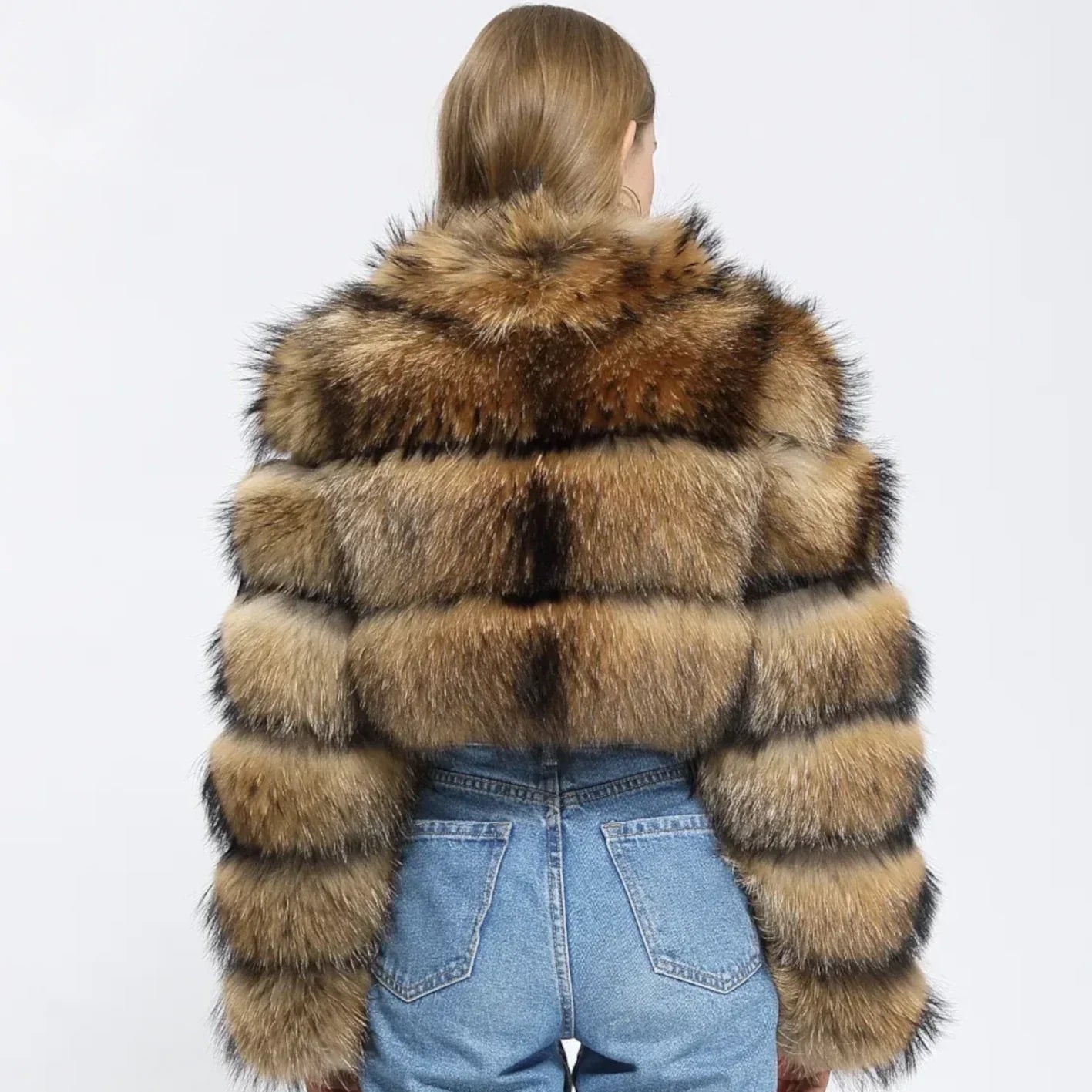 Women's Raccoon Faux Fur Coat