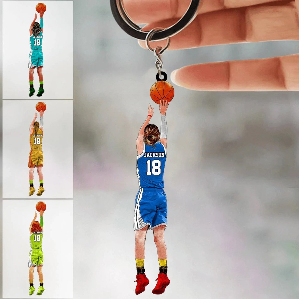 Basketball Lovers - Basketball Girl - Personalized Acrylic Keychain - The Next Custom Gift