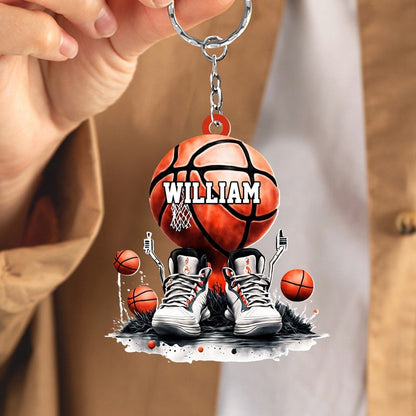 Basketball Lovers - This Is My Basketball And Sneakers - Personalized Acrylic Keychain - The Next Custom Gift