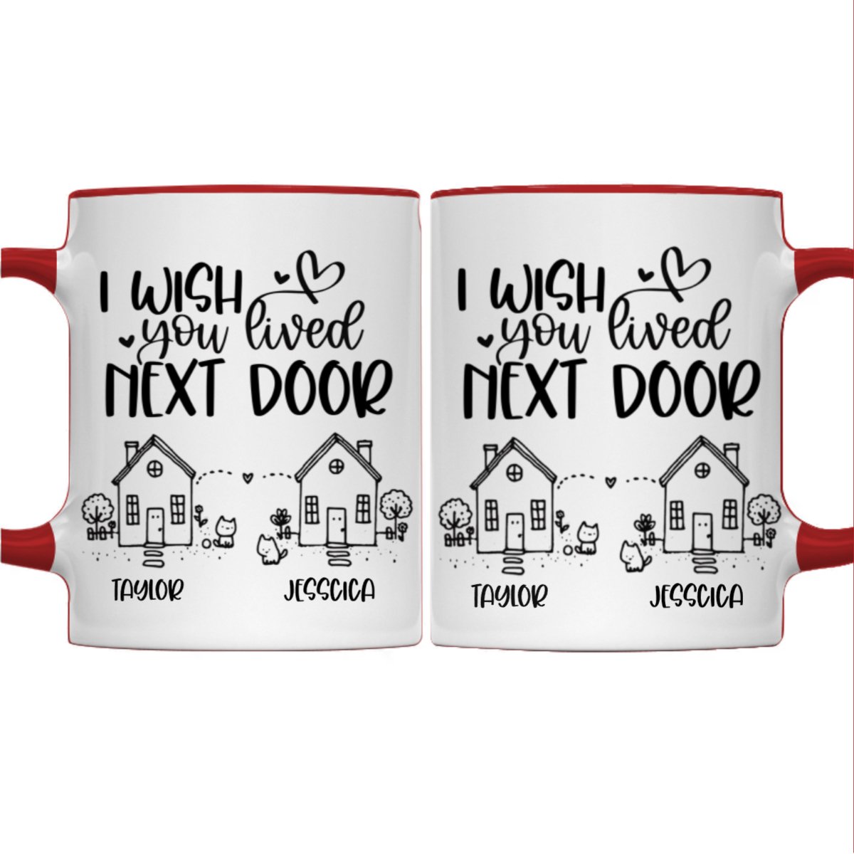 Besties - I Wish We Lived Closer True Friends Are Great Riches - Personalized Accent Mug - The Next Custom Gift
