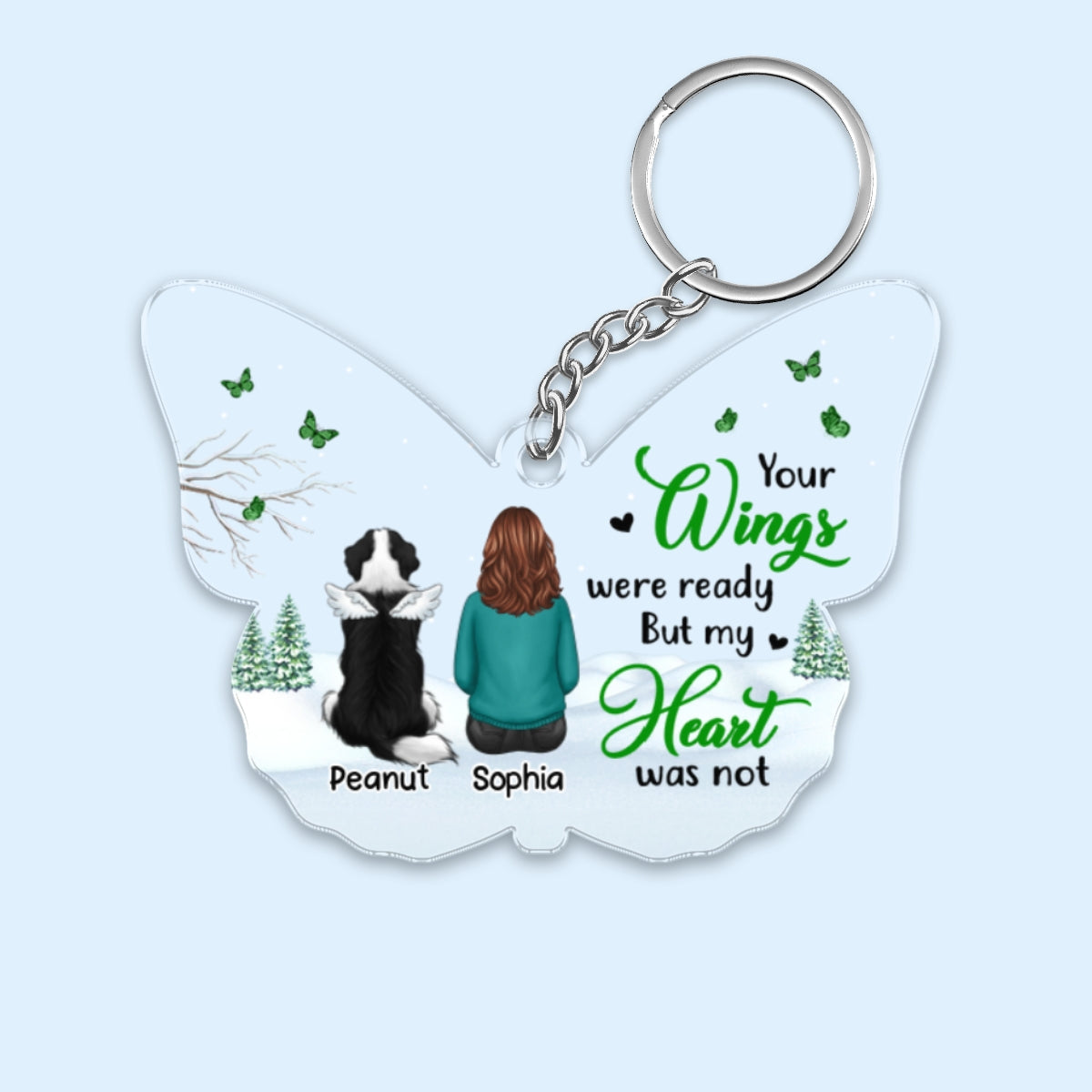 Your Wings Were Ready Dogs Memorial Personalized Acrylic Keychain