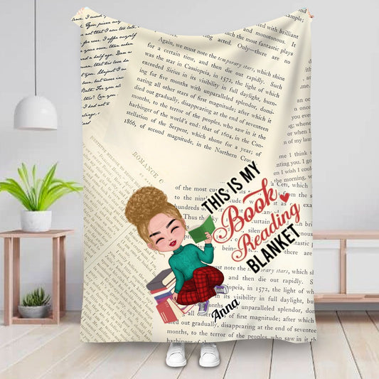 Book Lovers - This Is My Book Reading Blanket - Personalized Blanket - The Next Custom Gift
