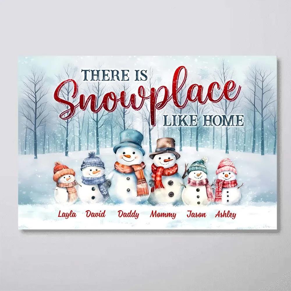 Personalized Family There's Snowplace Like Home Poster