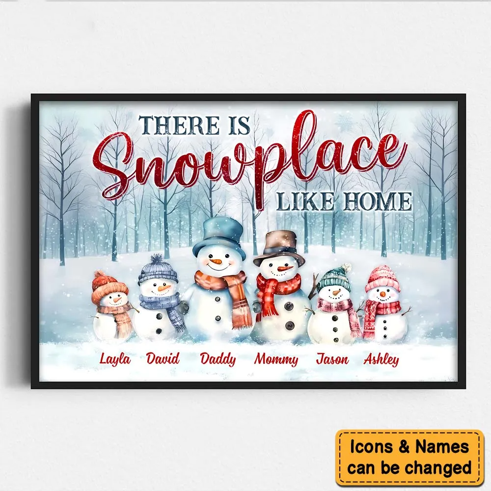 Personalized Family There's Snowplace Like Home Poster