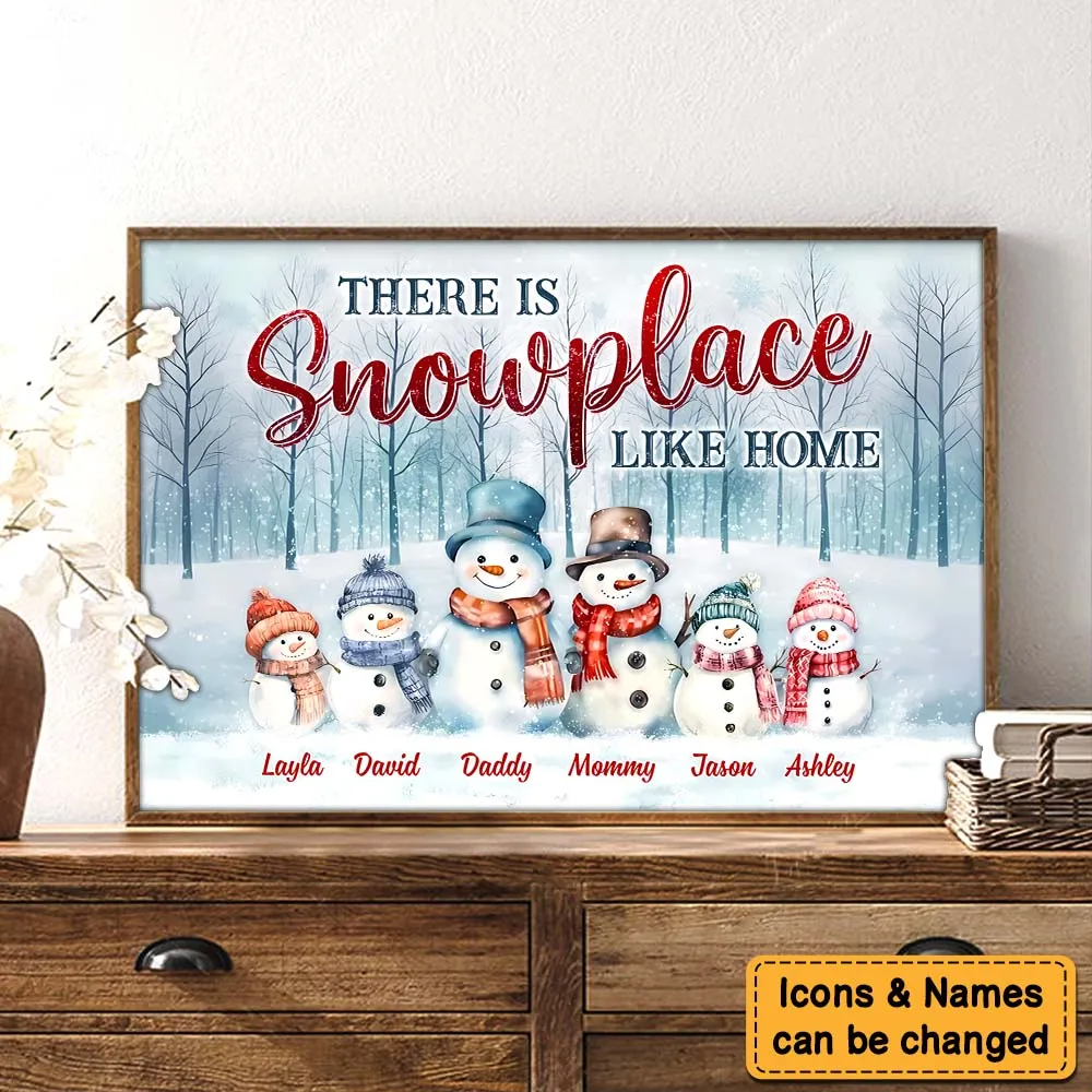 Personalized Family There's Snowplace Like Home Poster