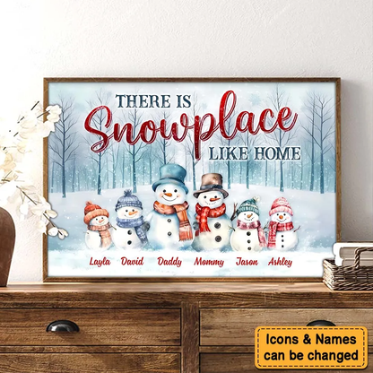 Personalized Family There's Snowplace Like Home Poster