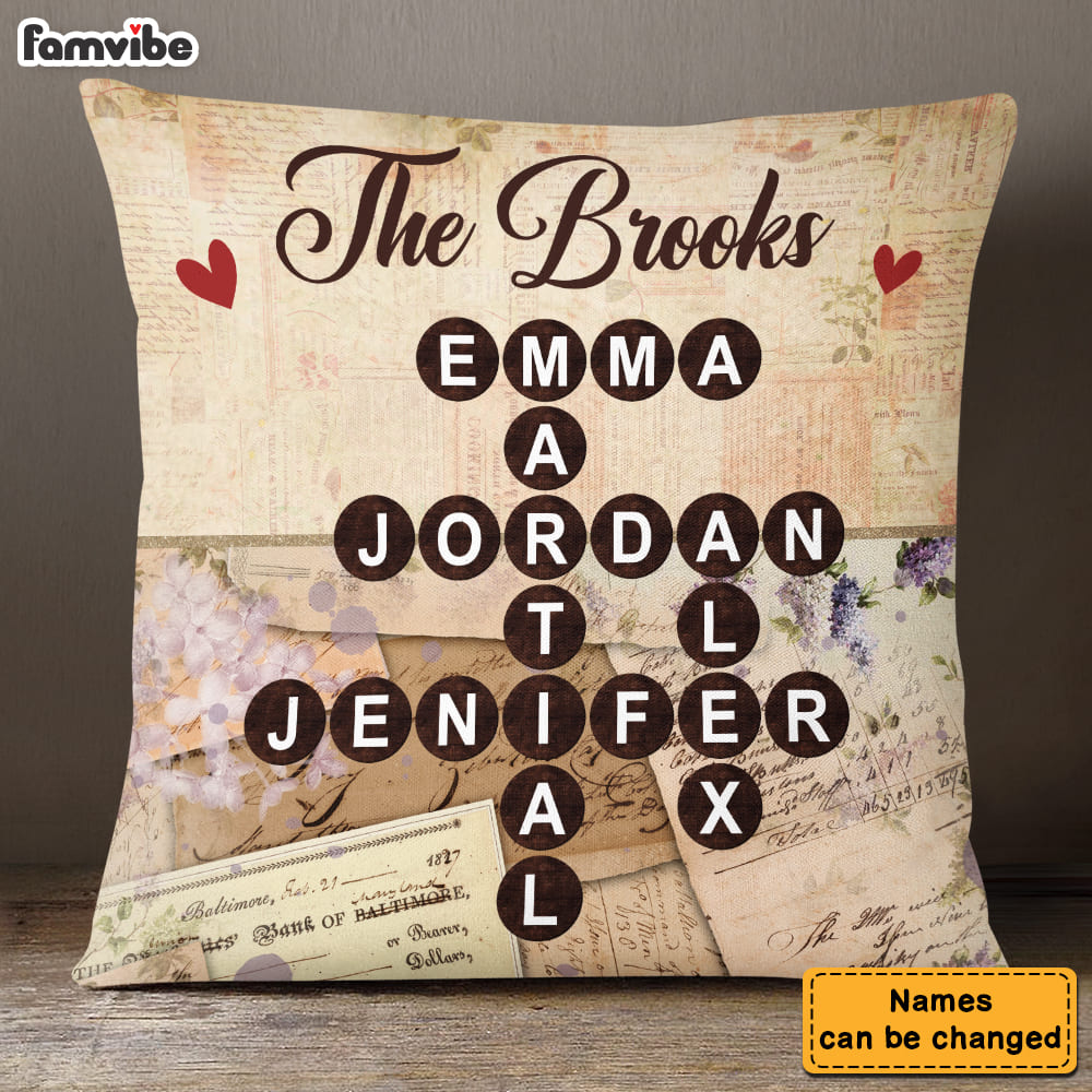 Personalized Crossword Name Gift For Family Decor Pillow 36427 Mockup 2