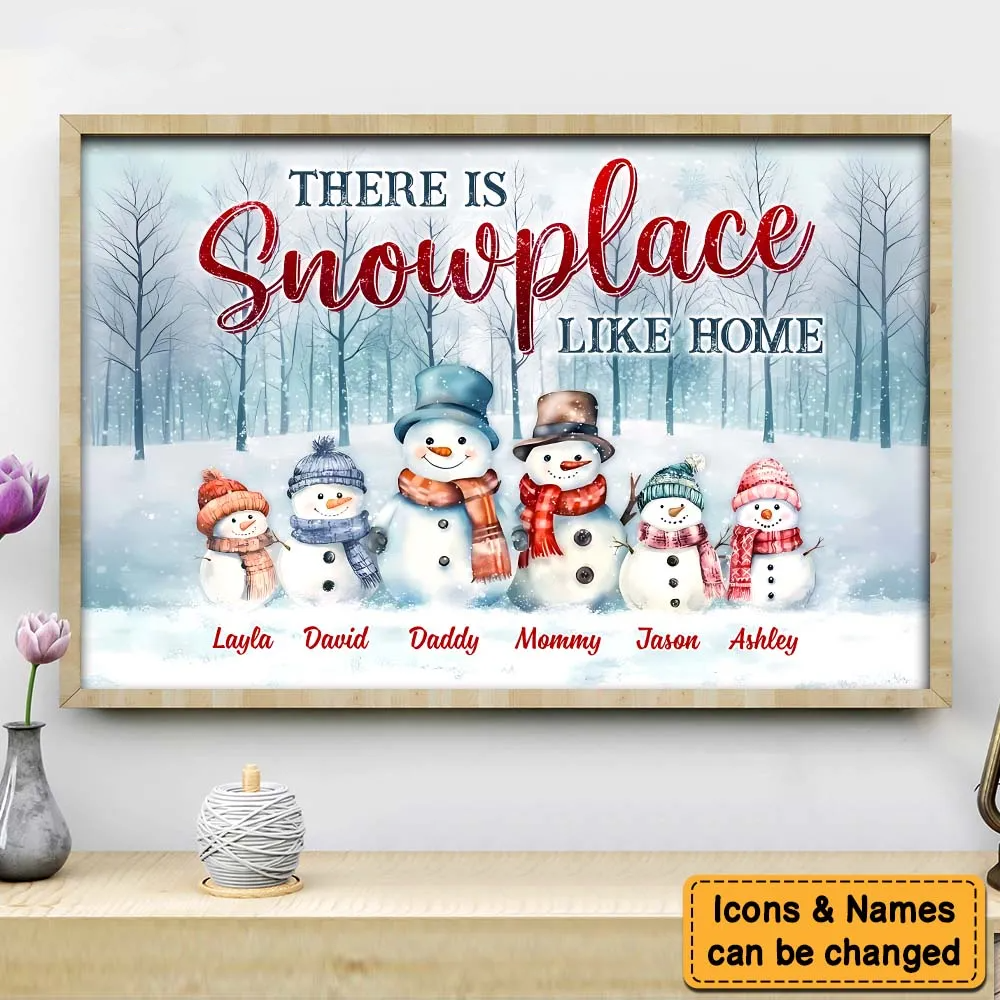 Personalized Family There's Snowplace Like Home Poster