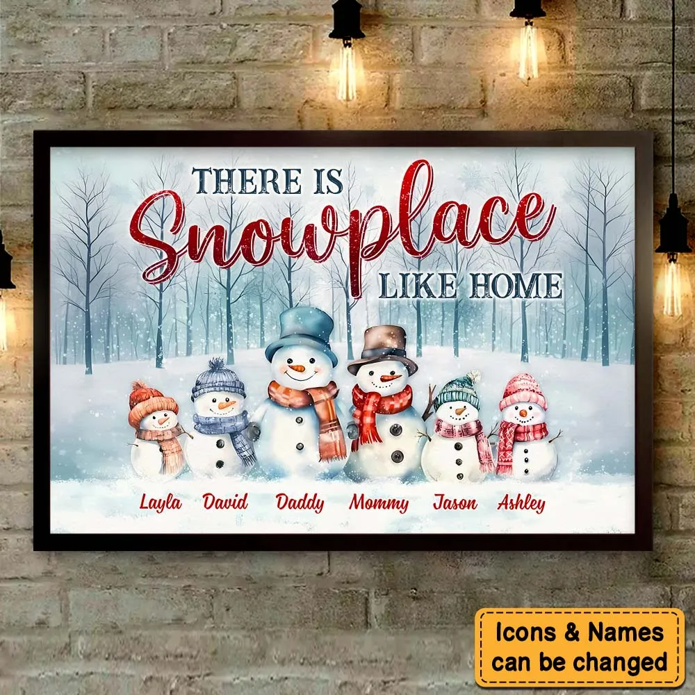 Personalized Family There's Snowplace Like Home Poster