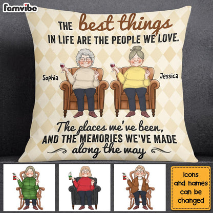 Personalized Gift For Friends The Best Thing In Life Pillow 36766 Mockup 5