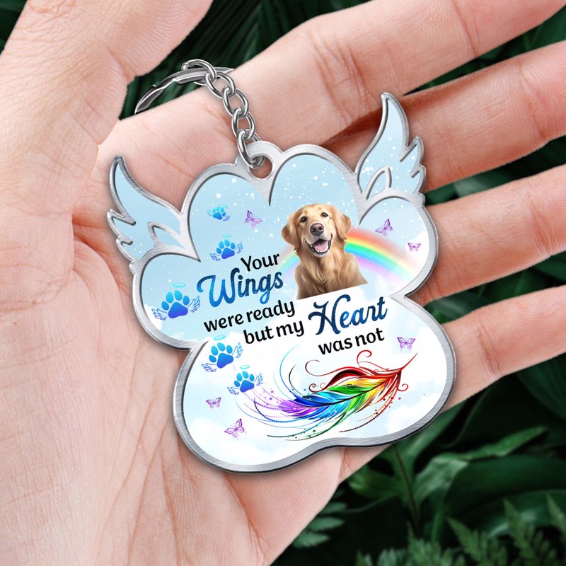 My Favorite Hello My Hardest Goodbye Pet Dog Cat Memorial Personalized Acrylic Keychain