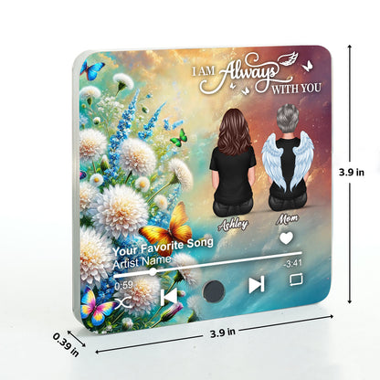 Realistic Dandelion Flowers Family Members Memorial Personalized Music Fridge Magnet, Sympathy Gift