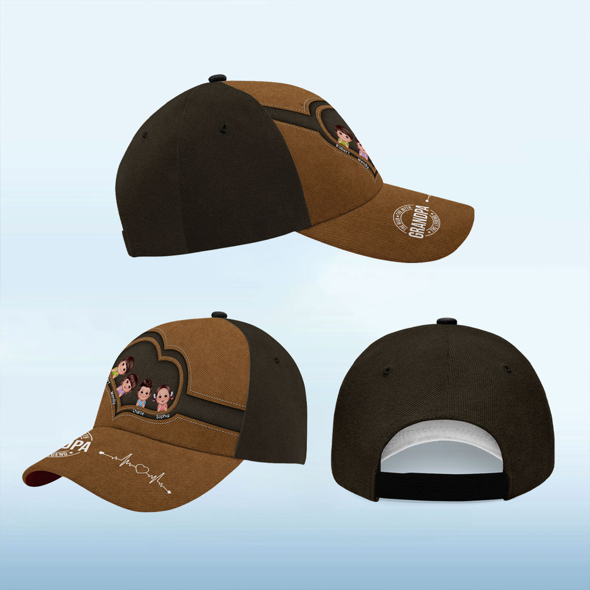 The Legend Grandpa Personalized Classic Cap, Gift For Grandpa, Gift For Him