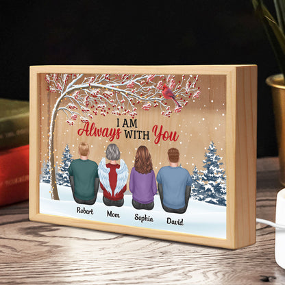 Berry Tree Always With You Family Dad Mom Kids Dogs Cats Memorial Remembrance Sympathy Gift Personalized Wooden Frame Light Box