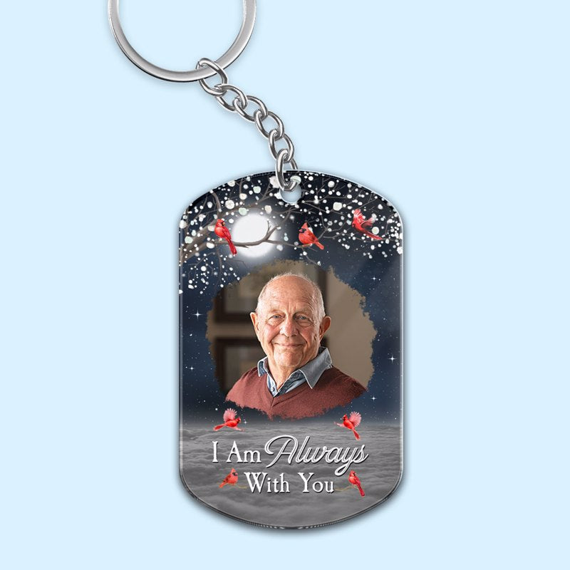 Blossom Tree Cardinal Always With You Family Memorial Remembrance Personalized Acrylic Keychain