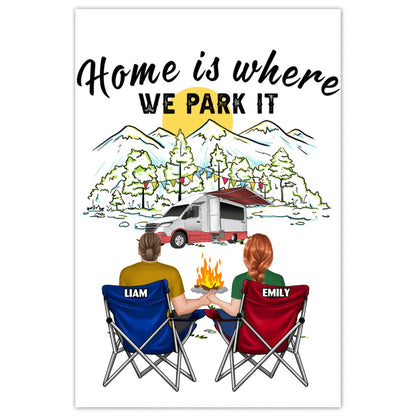 Camping Lovers - Home Is Where We Park It - Personalized Decal - The Next Custom Gift