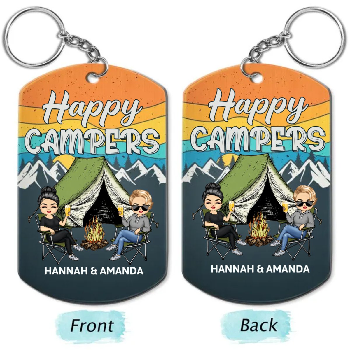 Camping Lovers - Keys To The Camper - Personalized Aluminum Keychain - The Next Custom Gift