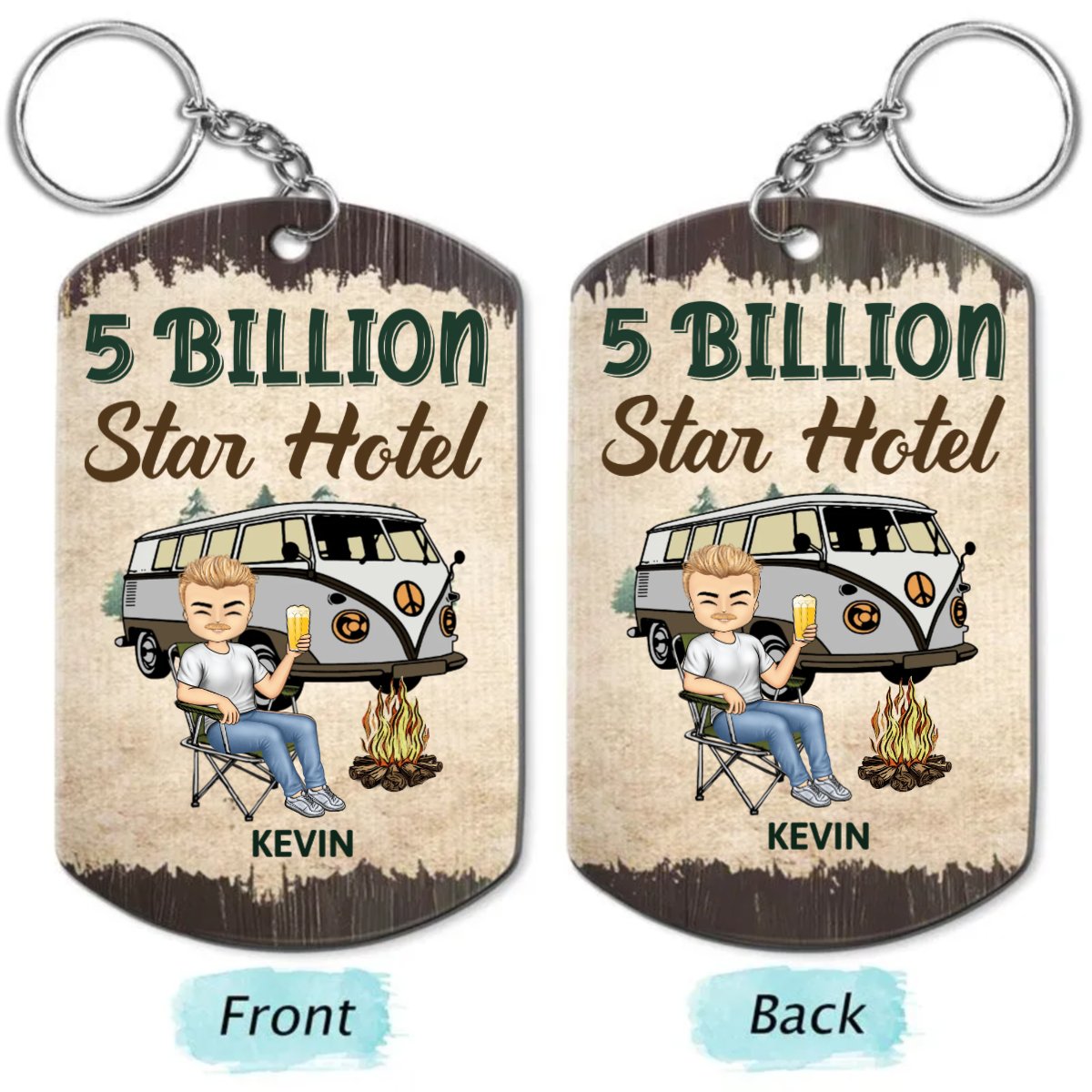 Camping Lovers - Keys To The Camper - Personalized Aluminum Keychain - The Next Custom Gift