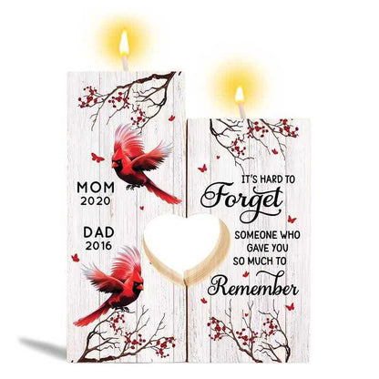 Cardinals Hard To Forget Memorial Personalized Candle Holder