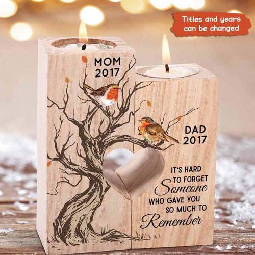 Robin Hard To Forget Memorial Personalized Candle Holder